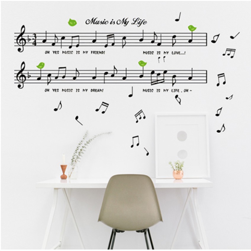 【好聲音樂器】音符壁貼 (音符) 台灣製 壁貼 室內擺飾 裝飾 壁貼 音樂教室 酒吧 咖啡廳 室內設計