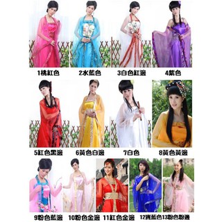 【cosplay仙女古裝多色任選】兒童成人均有三件套古箏表演服 小龍女輕透紗花千骨古裝同款飄逸仙女服