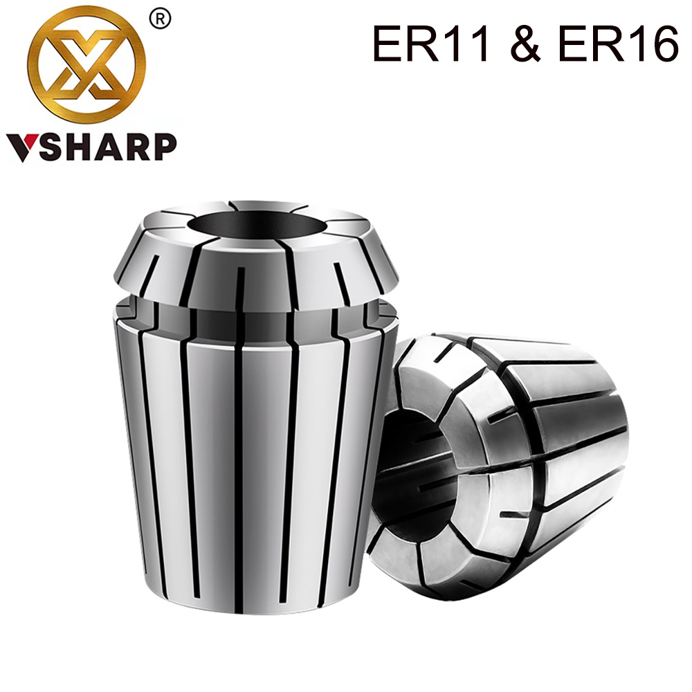 Vsharp CNC 筒夾 ER11 ER16 HRC40 3mm-10mm 彈性筒夾夾頭雕刻機配件 CNC 車床彈性筒