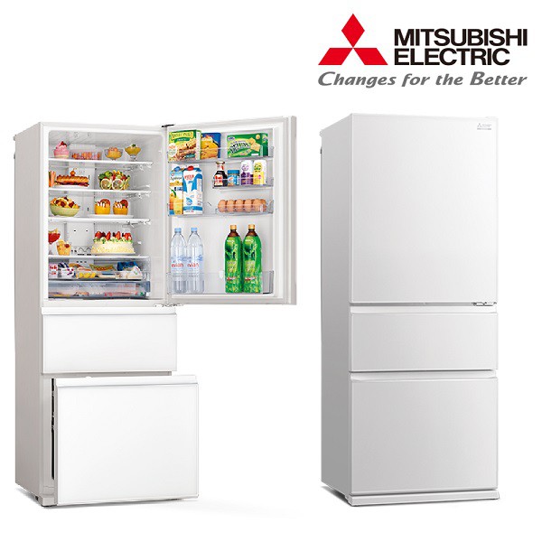 MITSUBISH 三菱- 三門450L一級能變頻玻璃鏡面冰箱MR-CGX45EP (含基本安裝) 廠商直送