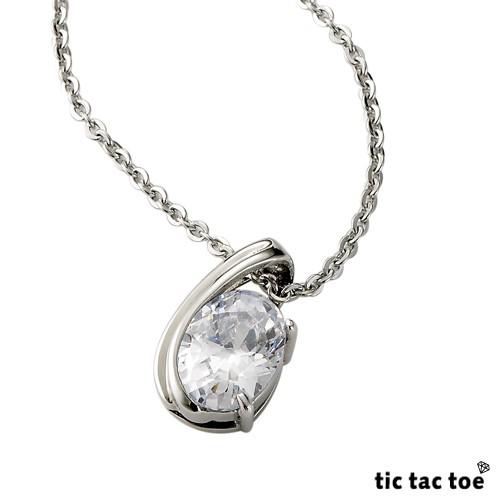 tic tac toe OUTLET精選 璀璨鋯石系列白鋼女項鍊-TA-557 現貨