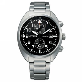 CITIZEN CA7040-85E《光動能運動飛行錶》41mm/三眼計時/100M防水/黑麵【第一鐘錶】