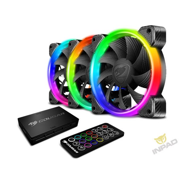 Cougar VORTEX RGB HPB 120風扇|12公分三風扇含控制器 硬派精璽