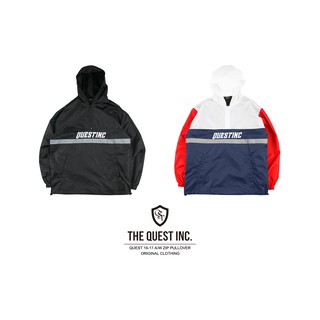 【QUEST】現貨 ZIP PULLOVER 防風防水 反光 衝鋒衣 藍色 黑色 兩色
