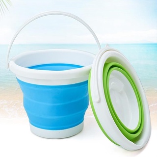 多功能可折疊水桶 戶外釣魚洗車露營海灘收納桶 洗菜籃 伸縮收納水桶 儲水桶