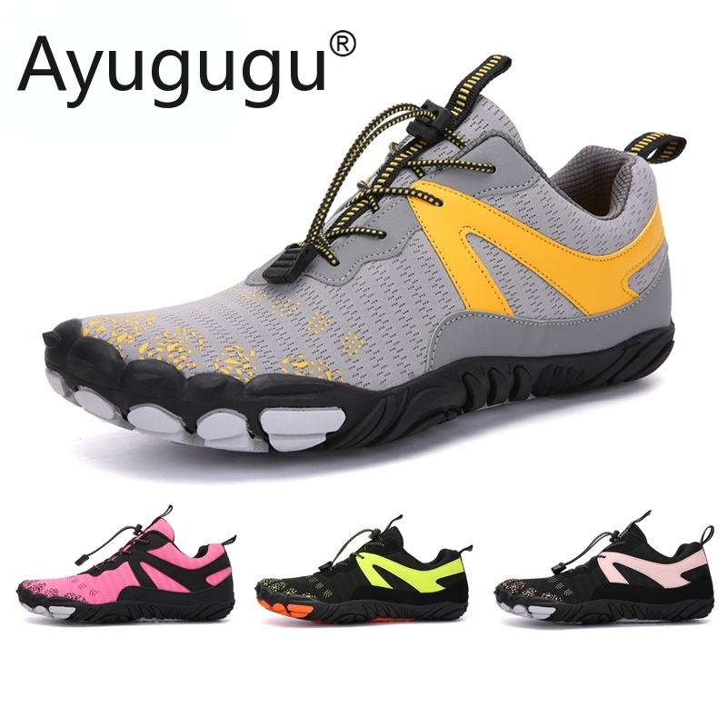 Ayugugu 有氧運動鞋 男女戶外涉水鞋 透氣徒步運動鞋女 輕便 防滑 橡膠鞋底 運動騎行鞋 男健身鞋 女登山鞋