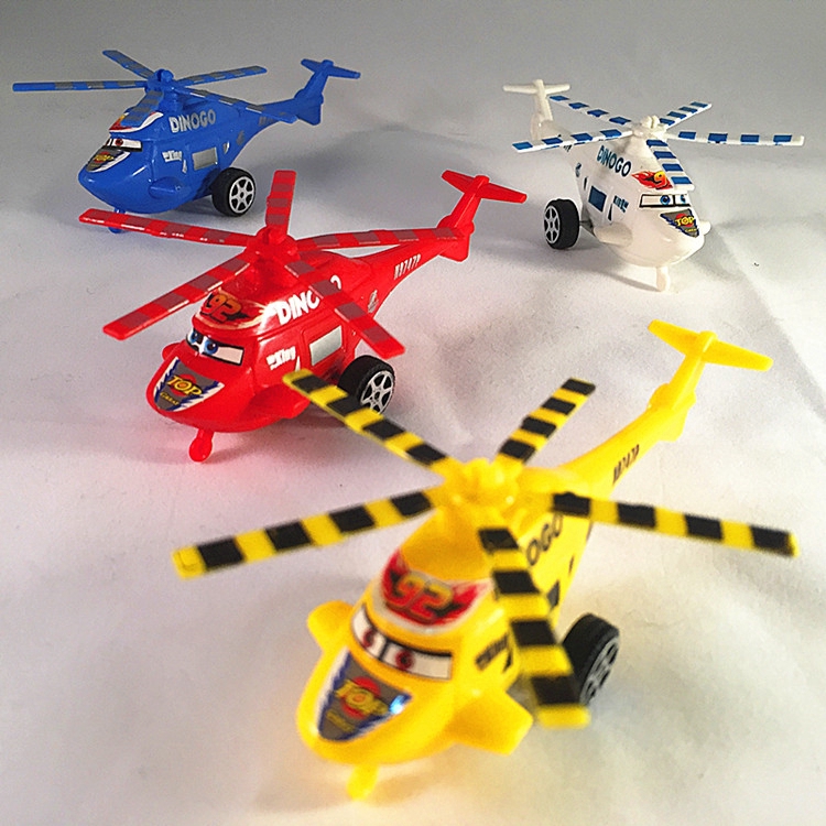 創意兒童玩具車 卡通飛機回力直升機 幼稚園兒童禮物Q版兒童迷你飛機模型