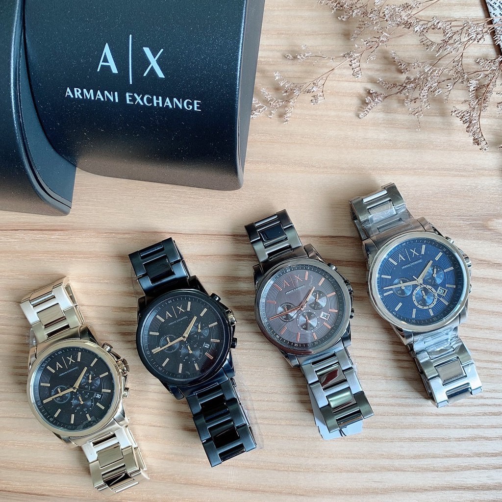 [B.U歐美專業代購]Armani Exchange AX 鋼錶帶 三眼 智能計時 男錶 手錶 錶 ax2509