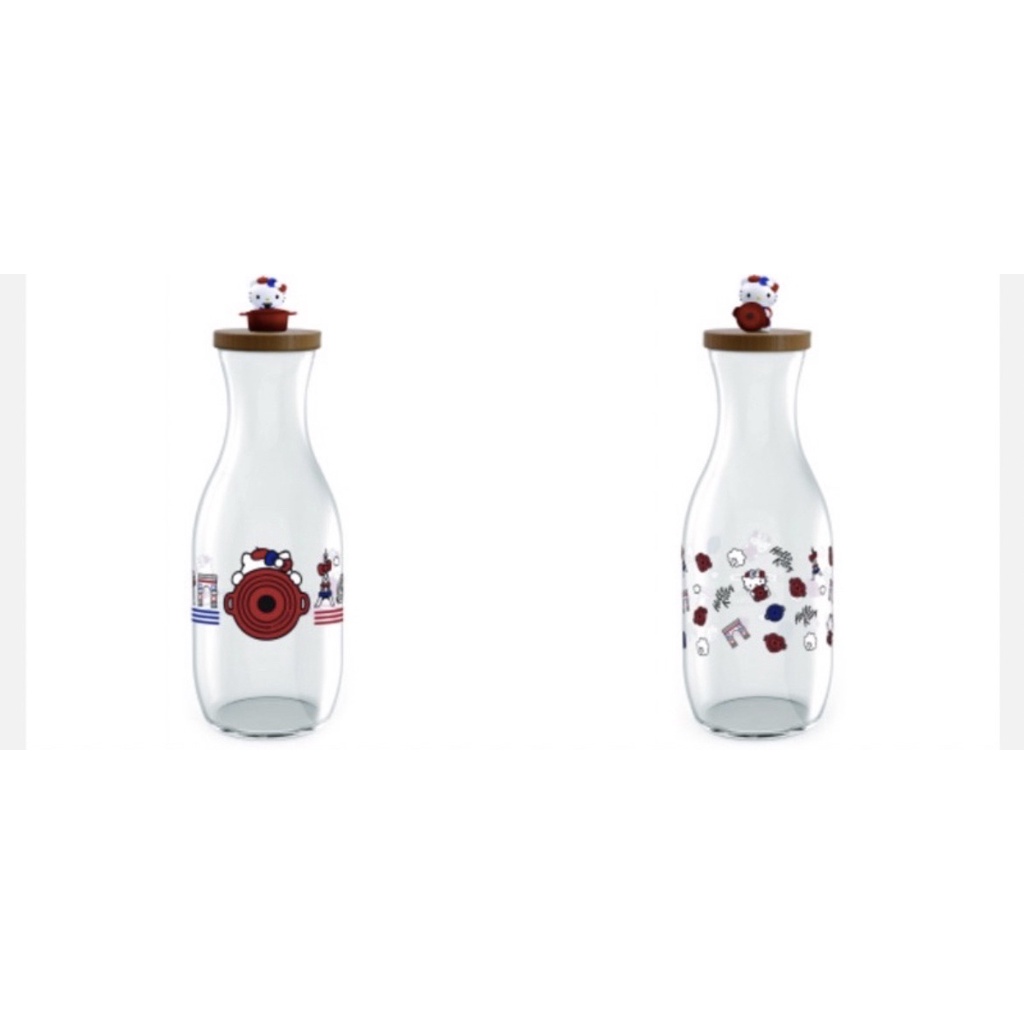 LE CREUSET FOR HELLO KITTY 立體公仔耐熱玻璃水瓶