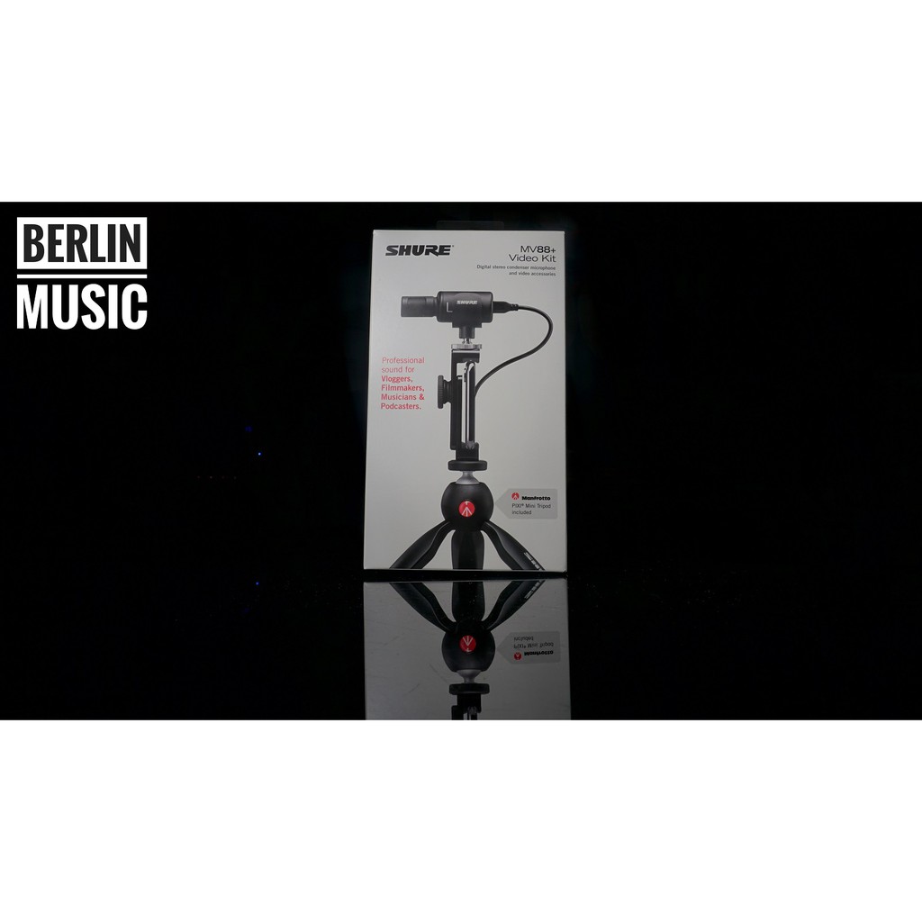 『柏林樂器』SHURE MV88+ Video Kit 手機錄影收音套裝組 高音質 指向性麥克風