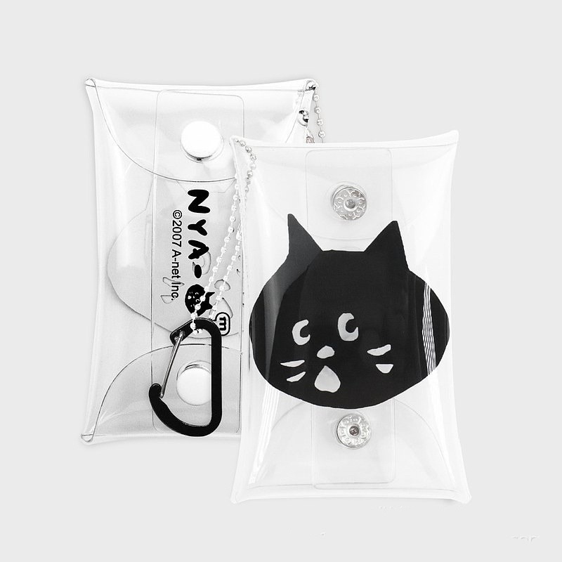 日系 NYA 驚訝貓 透明卡包 小物收納包 掛包 鑰匙包 零錢包