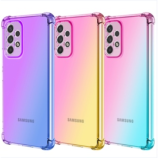 SAMSUNG 適用於三星 Galaxy A23 A33 A53 A73 A13 A03 彩色漸變防震手機殼