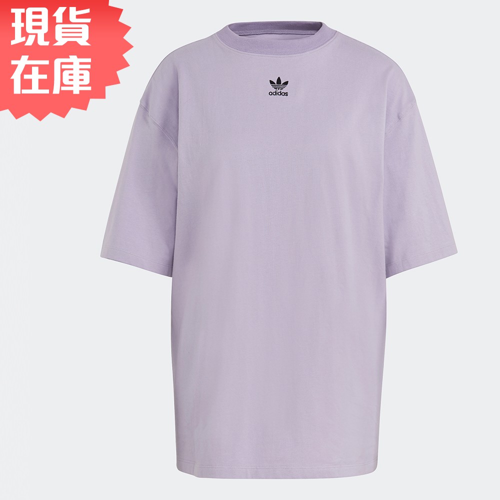 Adidas Originals ADICOLOR 女裝 短袖 T恤 寬鬆 刺繡 純棉 紫【運動世界】GN4782