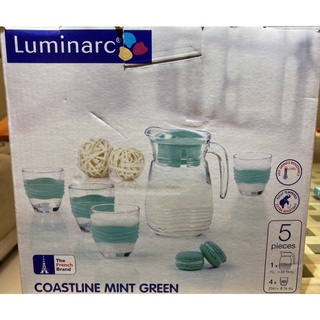 全新Luminarc強化玻璃海岸線壺杯組