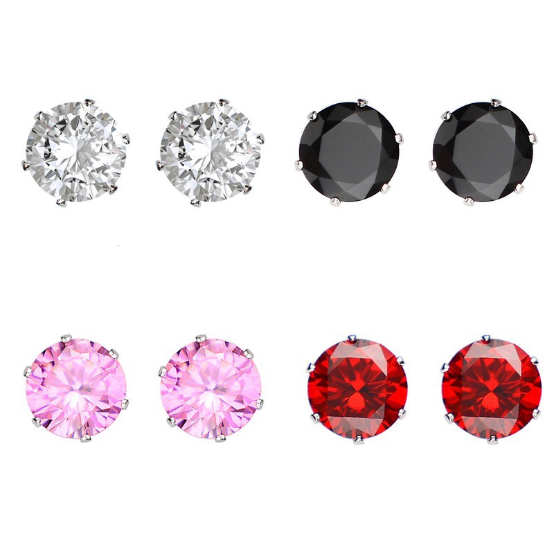 S925銀針六爪高級感鋯石耳釘網紅女閃鑽男耳骨釘防過敏耳環 蝦皮購物