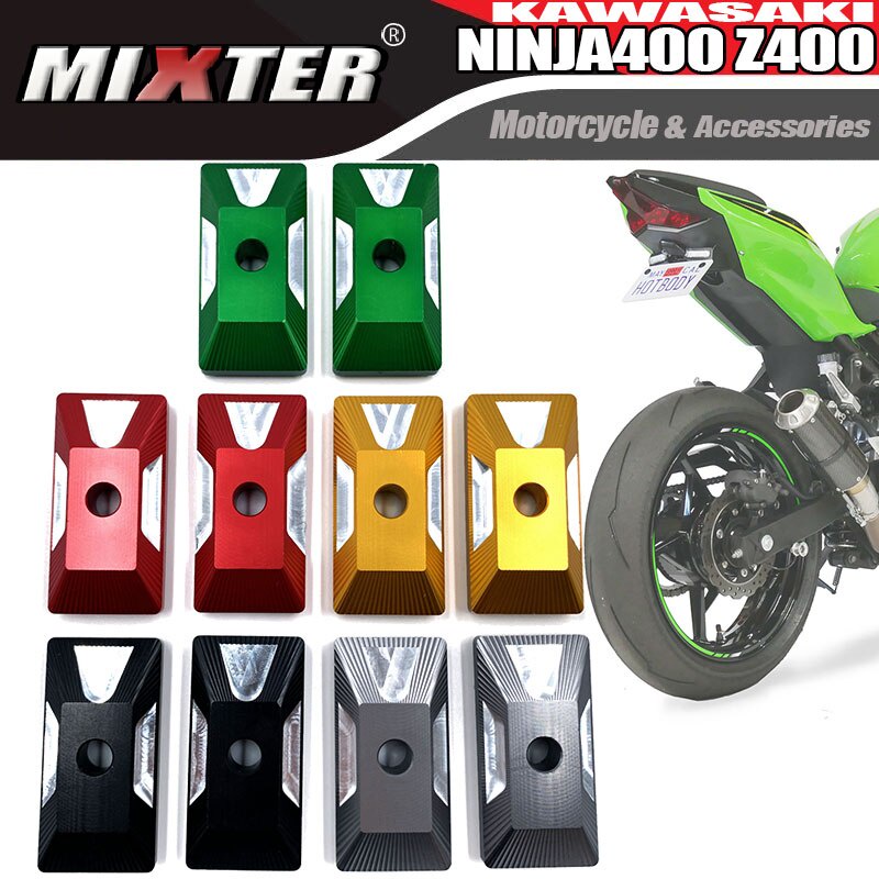 KAWASAKI 摩托車後叉主軸鏈條調節器塊裝飾護罩適用於川崎 NINJA400 2018-2022 Z400 Z-40