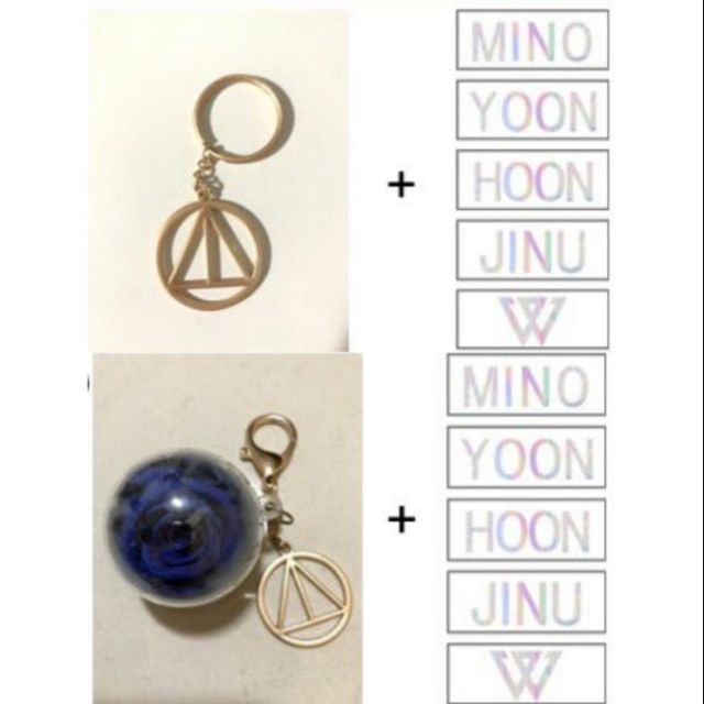 【現貨】WINNER飯製MINO藍玫瑰鑰匙圈