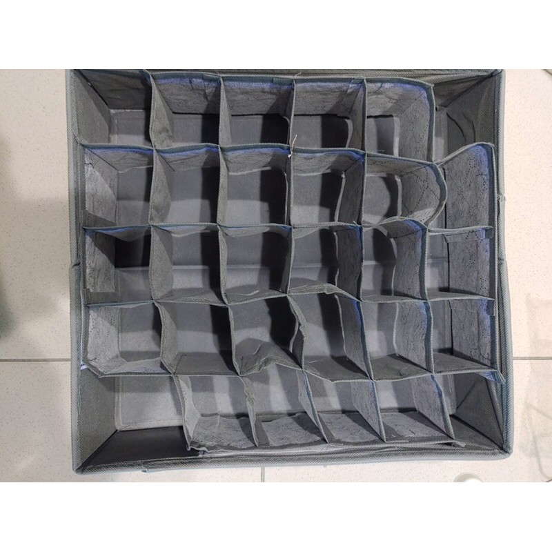 （竹炭抗菌）（全新） 療癒系30格可拆除 整理收納盒🌿  多格收納
