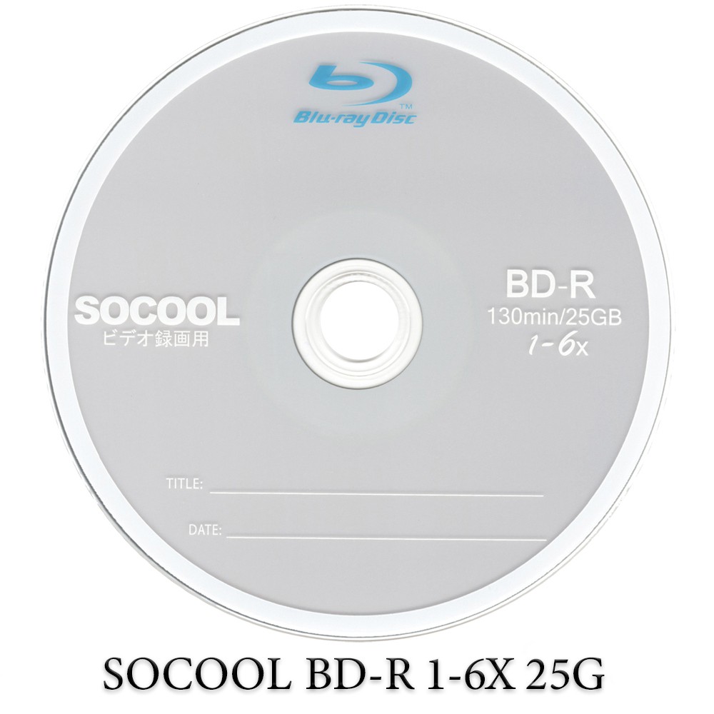 ㊕㊝ SOCOOL 藍光 可燒錄空白光碟 BD-R 6X 25GB、50GB