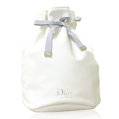 Dior 迪奧 經典束口美妝包-白色(19.5x12x19cm)