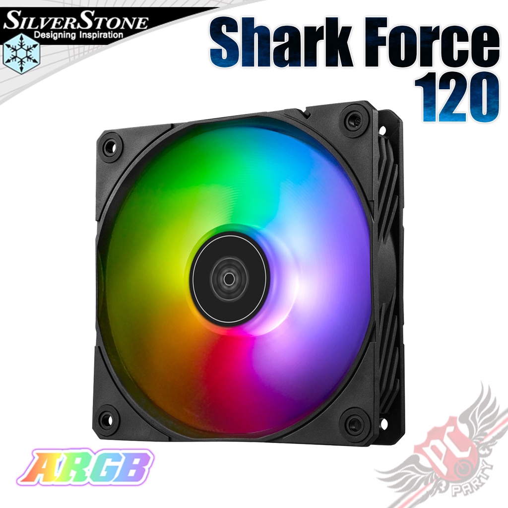 銀欣 SilverStone Shark Force 120 120mm PWM高效能 ARGB 風扇 PCPARTY