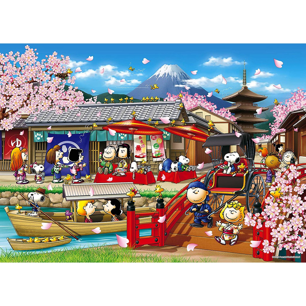 【小巷】史努比 Snoopy 日本旅遊 櫻花 (Epoch, 3000片, 21-110,  日本進口拼圖)