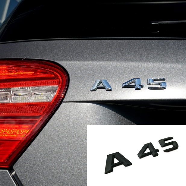 Benz 12-18 A-Class W176 A45 消光黑 電鍍銀 後車廂 字體 字貼 標誌 貼紙 原廠型