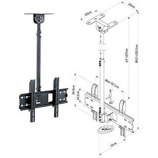 《 南港-傑威爾音響 》EVERSUN CMC-011 天吊型32"~55"液晶電視專用壁掛架(台灣製造)