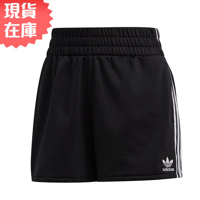 Adidas 女裝 短褲 口袋 三葉草 黑【運動世界】FM2610