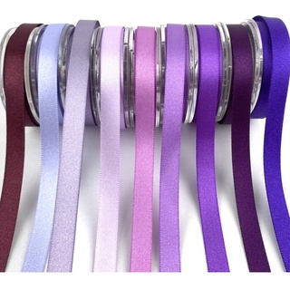 【Crystal Rose緞帶】經典雙緞面緞帶 紫色系/3mm/6mm/10mm(3碼/捲)