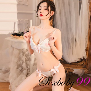 清純浪漫性感荷葉邊比基尼情趣內衣兩件組sexbaby99 【現貨天天出】