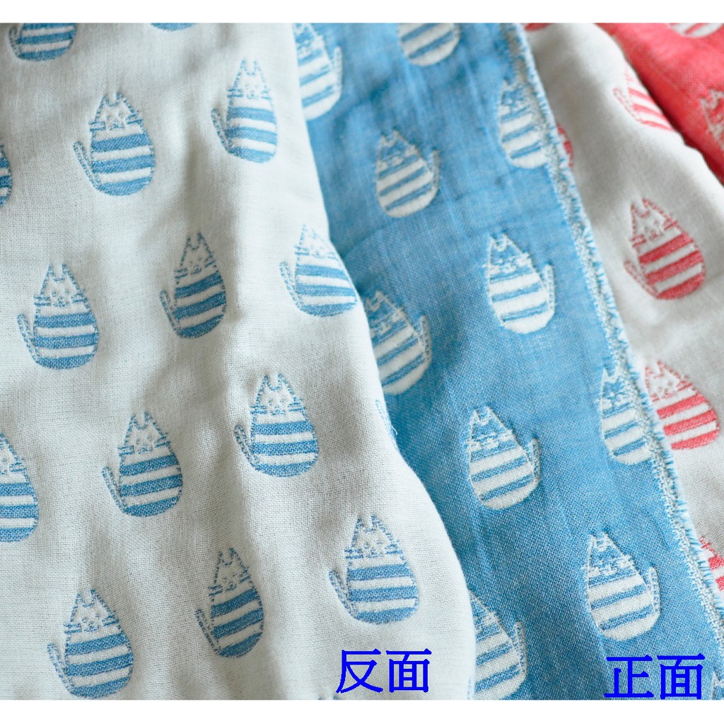 自己做口罩最佳材質-現貨-米米棉麻風-六重紗棉布-貓咪圖案-日本製 -嬰兒製品超人氣商品