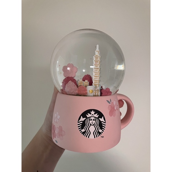 (預留）Starbucks 星巴克 台北101 限定水晶球 現貨 櫻花 粉紅