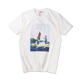 法國OLOW Surf Is Life衝浪人生有機棉圓領T-Shirt白葡萄牙製