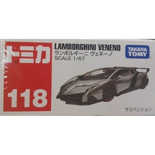 日本TOMY多美小汽車*TM118藍寶堅尼 Lamborghini Veneno黑牛