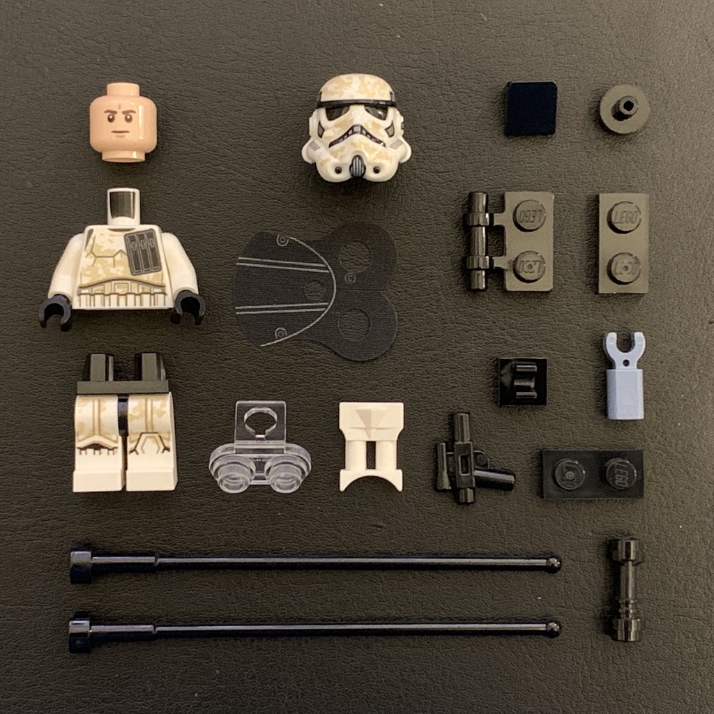 「樂高 軍團」LEGO 星際大戰 Star Wars 75290 黑肩 沙漠風暴兵 沙漠白兵 Sand Trooper