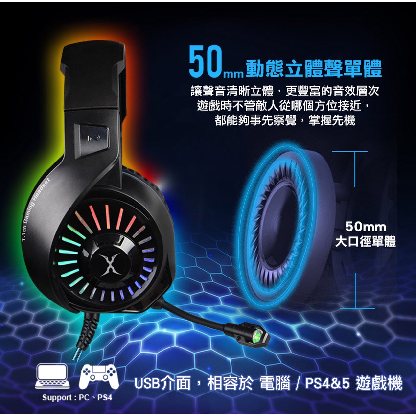 Foxxray 音斧響狐usb電競耳機麥克風fxr Sau 32 蝦皮購物