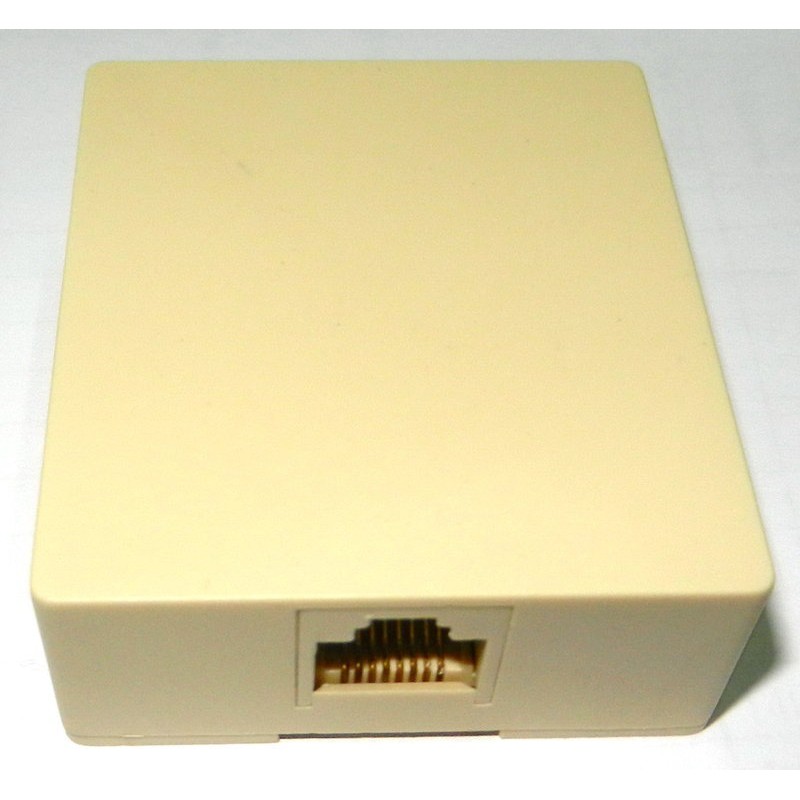 MJ-13 室內電話用 8P8C 單孔 電話線 RJ11 接線盒 8C母座 1對1全接 單母電話線接口