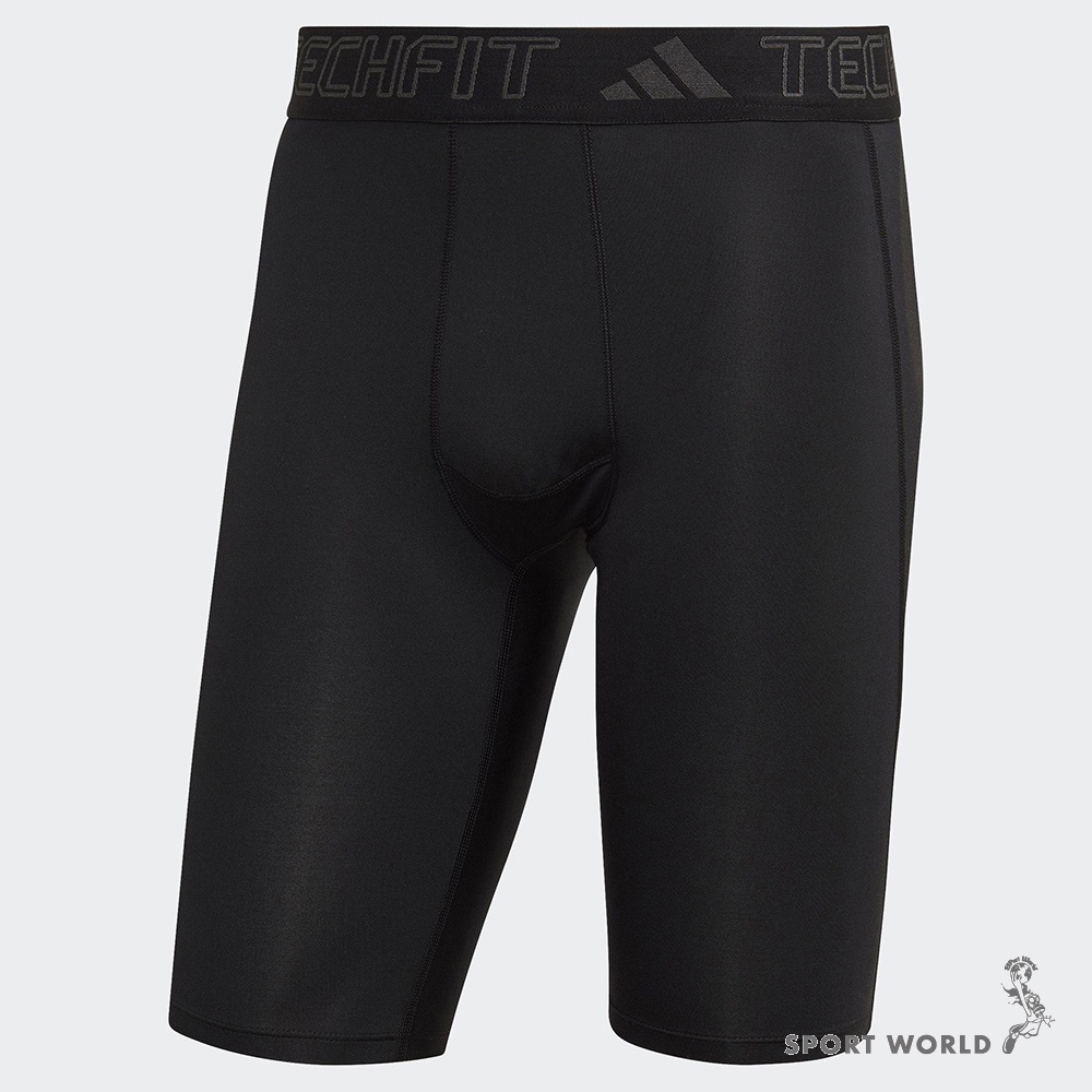 Adidas 男 短褲 緊身褲 訓練 運動 吸濕排汗 黑 HJ9921