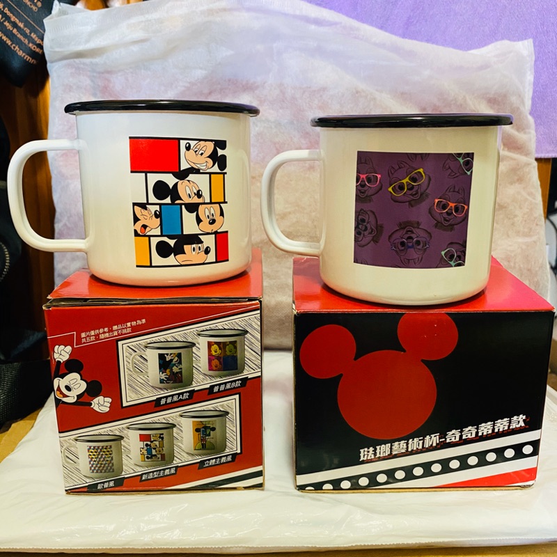 全家 米奇琺瑯藝術杯 蝦皮購物