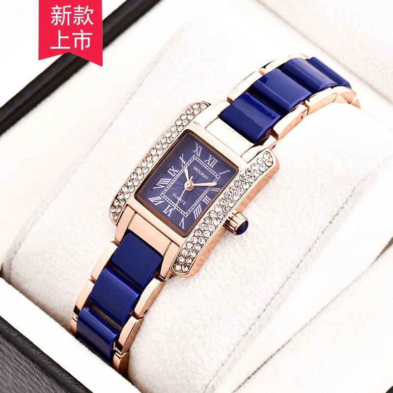【女錶 新款 免運】全自動手表女士韓版簡約防水氣質古風時尚潮流小巧長方形新款腕表