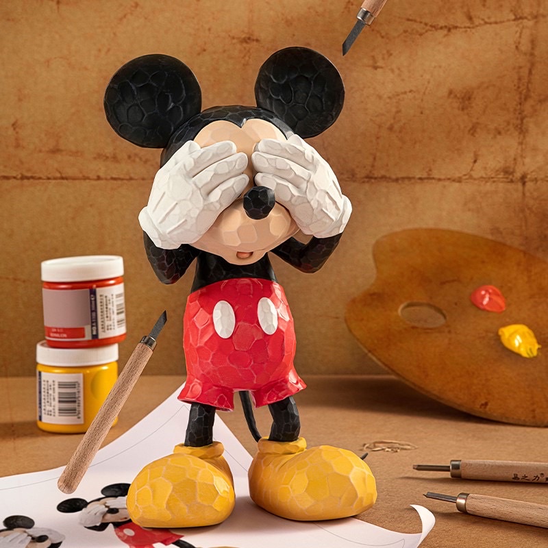 MGL TOYS &amp; POP SUNDAY 聯名木雕家 米奇老鼠 Mickey 遮眼米奇經典色-迪士尼正版授權