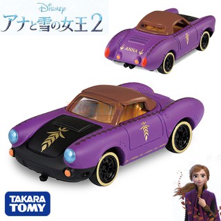 『 單位日貨 』日本正版 TOMY TOMICA 多美 迪士尼 冰雪奇緣2 安娜 跑車 合金 小車 收藏