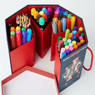 【Cute蒂咔朵*】mobee兒童繪畫套裝蠟筆水彩筆馬克筆小學生疊色六一禮物美術禮盒