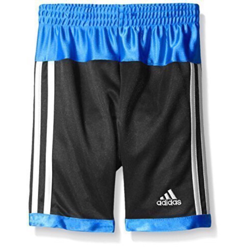 Adidas藍黑色Logo運動短褲(5T)