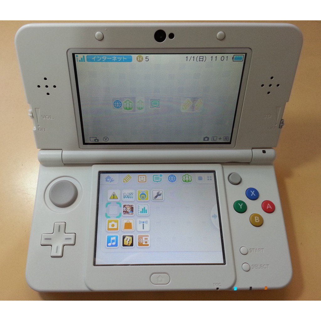 PTT板友限定賣場 New 3ds 日規主機 小台 n3ds 白色 黃殼 3ds 主機