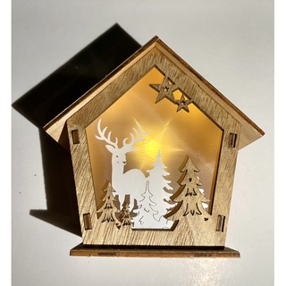 現貨🔥 麋鹿 小木屋 夜燈 冬季 聖誕 森林 裝飾燈