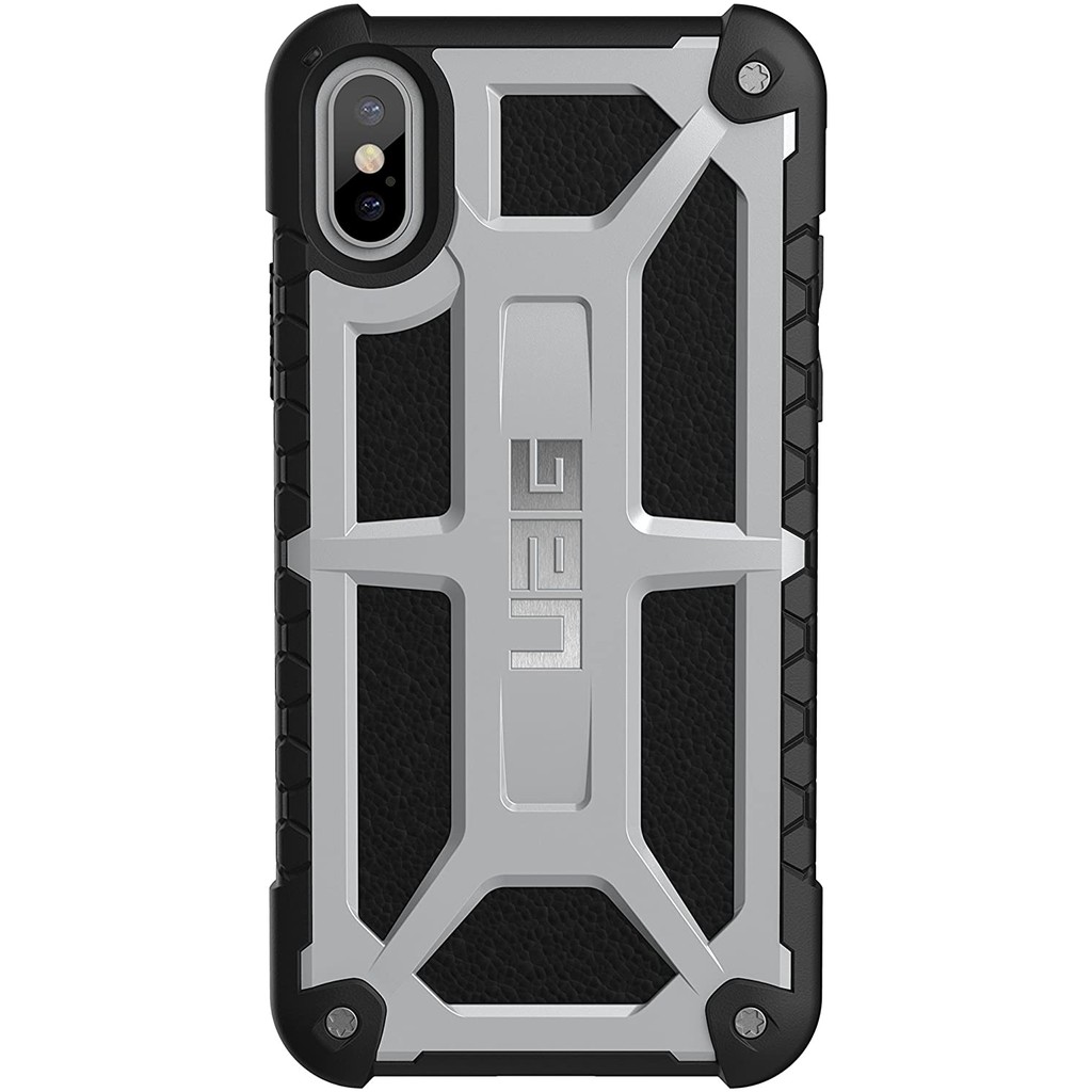 美國平輸真品】UAG iPhone X Xs 5.8寸Monarch 軍用防摔外殼黑銀| 蝦皮購物