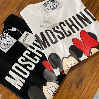 【標籤+吊牌】MOSCHINO新款優質T恤品質D Isney M Ickey T恤男女短袖鼠標圖案