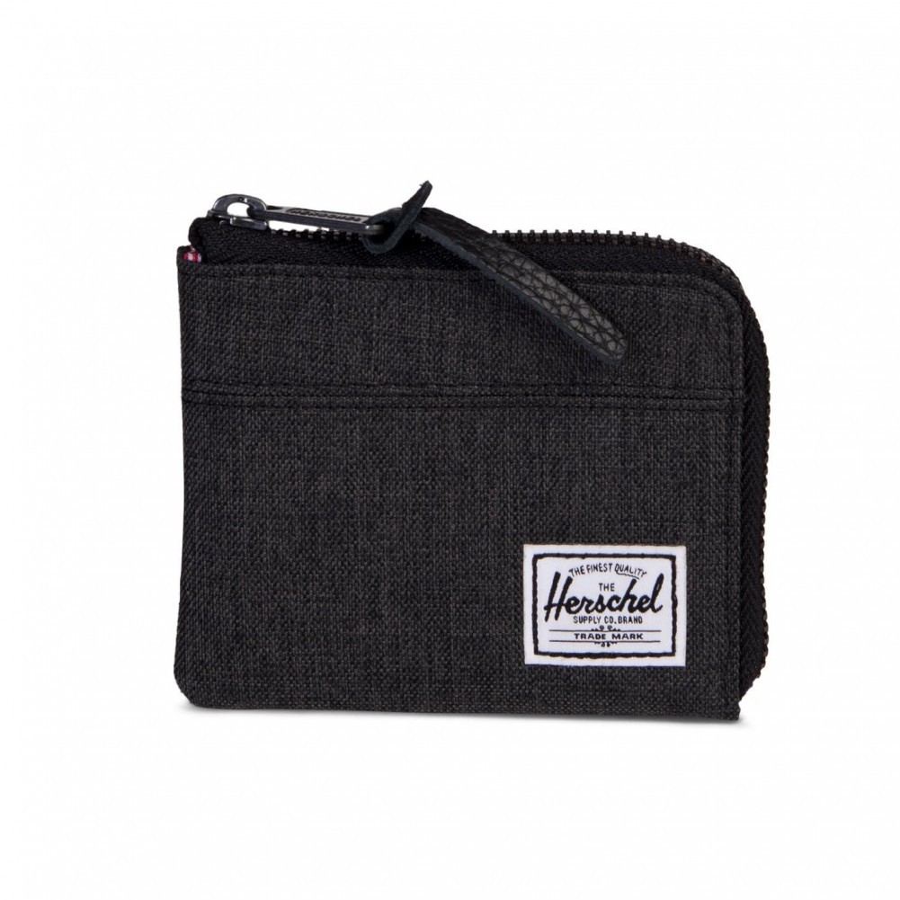 HERSCHEL 10414-02090 Johnny Wallet 拉鍊 零錢包 (黑灰) 化學原宿